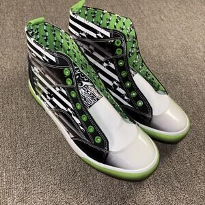 Beetlejuice High Top Sneakers New Black Green 8.5 Groundup
